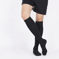 Classic Black Knee-High Sports Socks