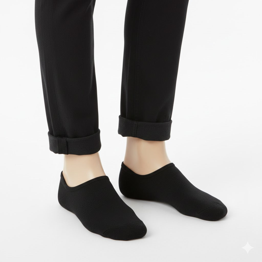 Premium Black No-Show Socks